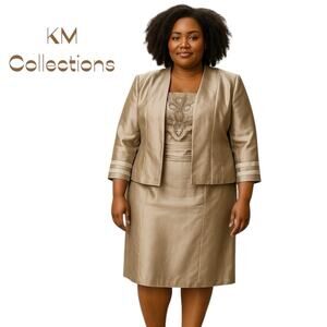 KM Collections by Milla Bell Mother of Bride/Groom Event Dress NWOT Size 18